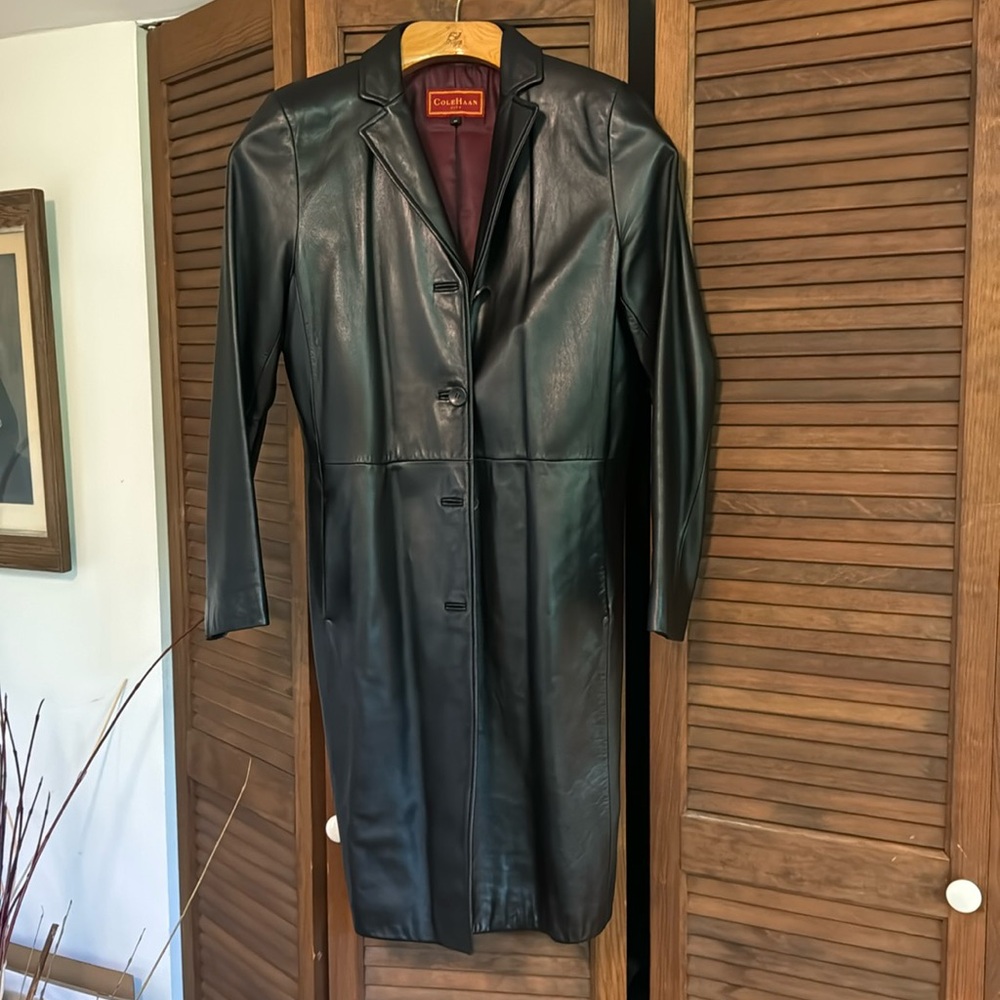 Cole Haan Leather Coat